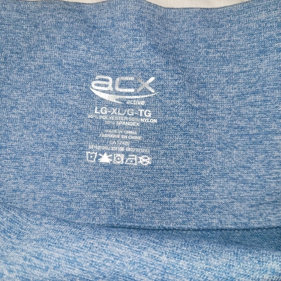 ACX Blue and Grey Heathered Leggings Sz. L-XL - Picture 4 of 5